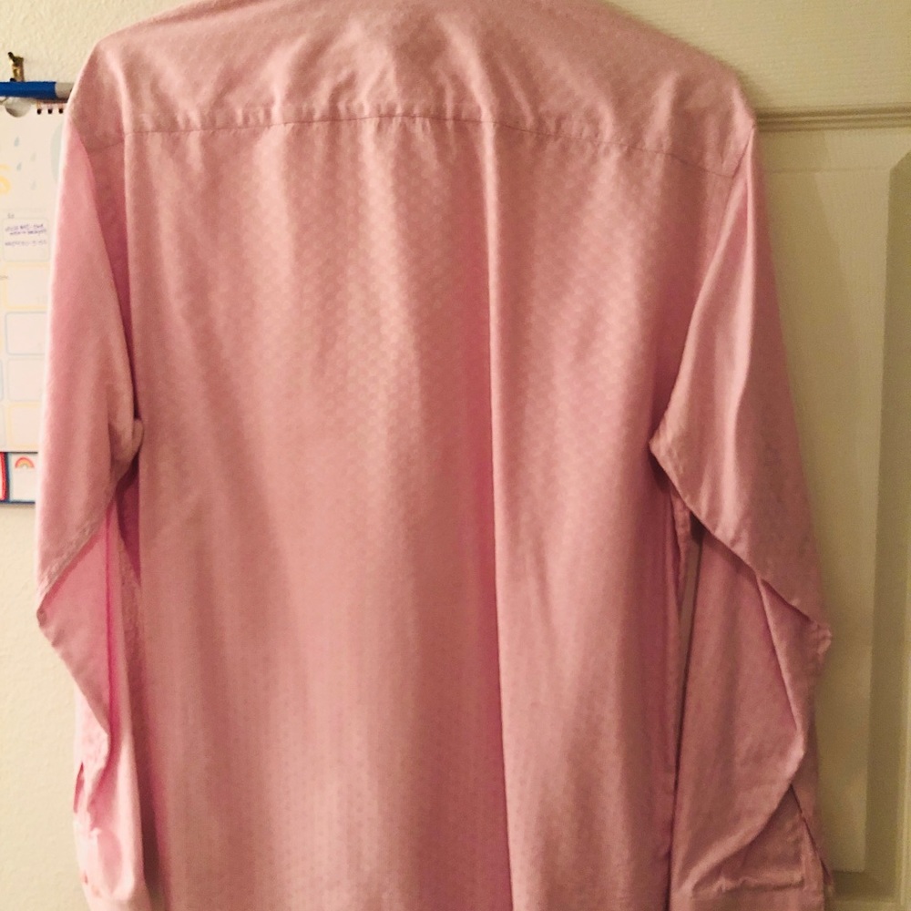 Bugatchi Pink Embossed Clover Small Pattern - image 7